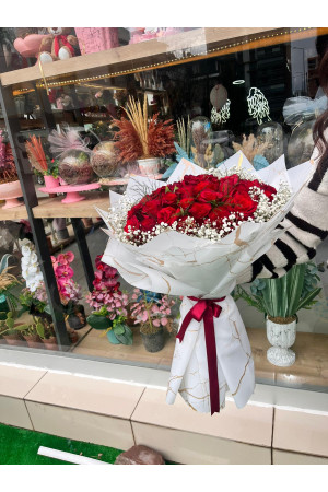 41 Kırmızı Gül Aşk Buketi