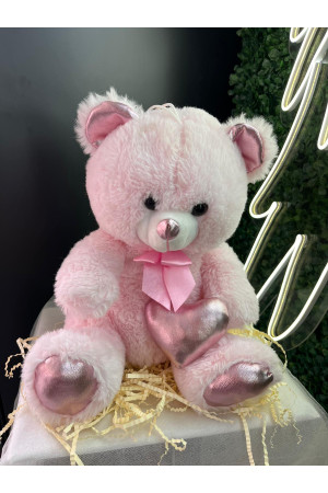 Pembe Peluş Ayı – Kalpli Yastık “Sevimli Hediye”