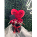 14 Güllü Romantik Hediye Kutusu (Kalpli Yastıklı)